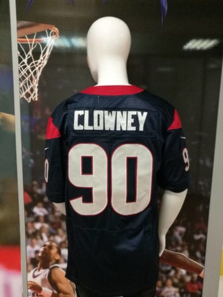 майка для американского футбола Houston Texans №90 CLOWNEY