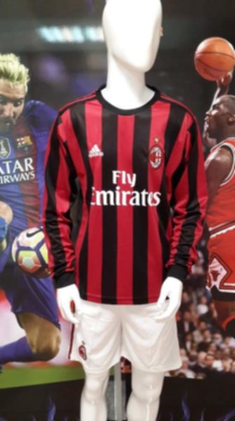 форма AC Milan длинный рукав  2017-2018 