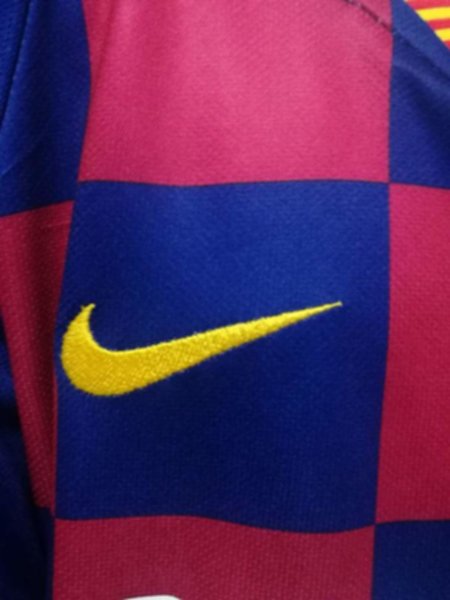 форма детская Barcelona  длинный рукав 2019-2020 Лига Чемпионов полиэстер 100%