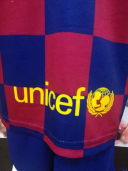 форма детская Barcelona  длинный рукав 2019-2020 Лига Чемпионов полиэстер 100%