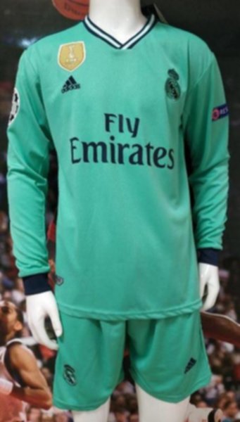 форма Real Madrid  длинный рукав  2019-2020  резервная  Лига Чемпионов  полиэстер 100%
