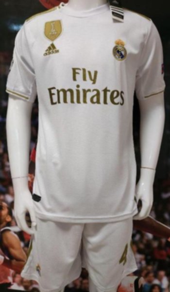 форма  Real Madrid №4 SERGIO RAMOS  2019-2020 домашняя Лига Чемпионов  полиэстер 100%