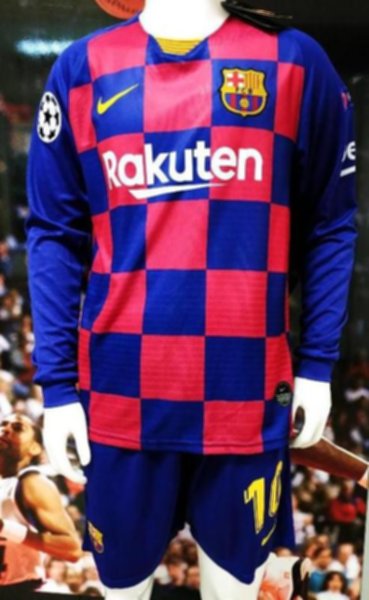 форма Barcelona  длинный рукав №10 MESSI 2019-2020  домашняя  Лига Чемпионов
