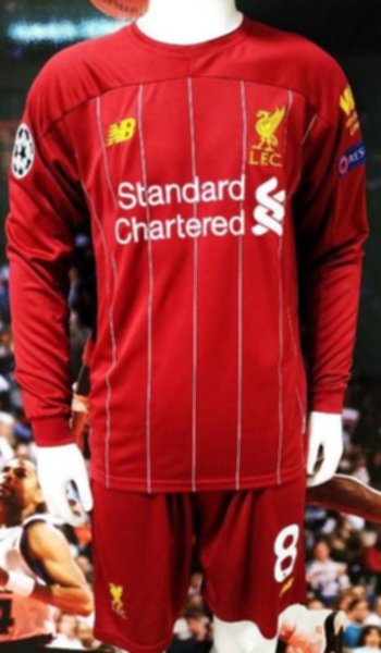 форма Liverpool  длинный рукав  №8 GERRARD  2019-2020  Лига Чемпионов