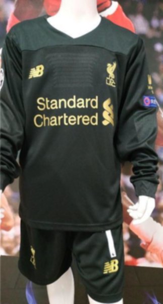 форма детская вратарская Liverpool №1 BECKER  2019-2020  домашняя  Лига Чемпионов  полиэстер 100%