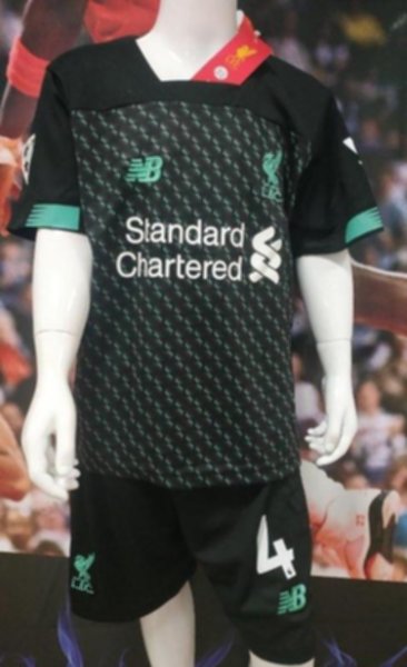форма детская Liverpool №4  VIRGIL  2019-2020  резервная  Лига Чемпионов  полиэстер 100%