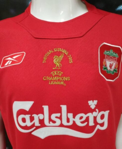 майка Liverpool №8 Gerrard  2005  ретро  полиэстер 100%