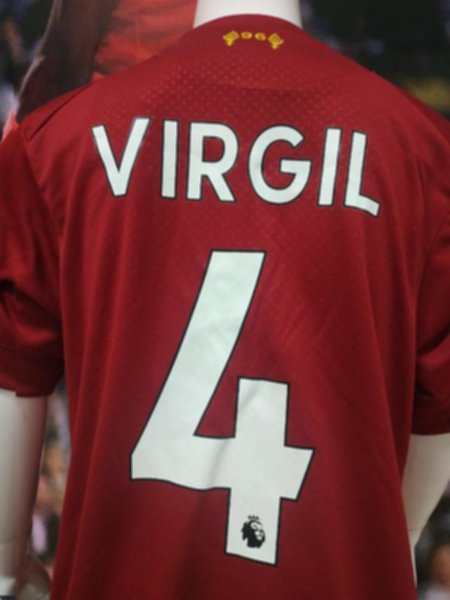 форма детская Liverpool №4  VIRGIL  2019-2020  домашняя  Лига Чемпионов