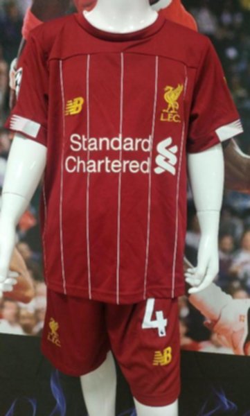 форма детская Liverpool №4  VIRGIL  2019-2020  домашняя  Лига Чемпионов