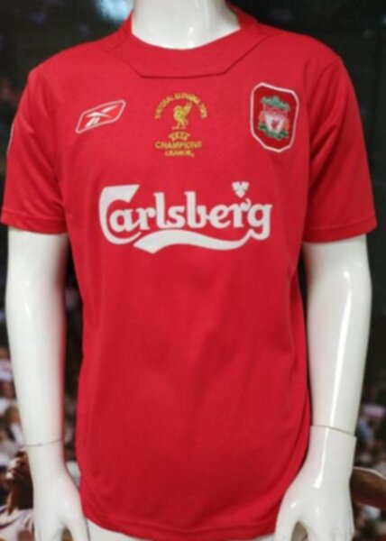 майка Liverpool №8 Gerrard  2005  ретро  полиэстер 100%