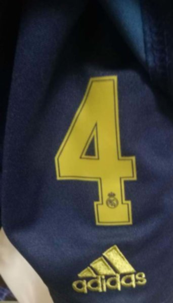 форма детская Real Madrid №4 SERGIO RAMOS  2019-2020  гостевая  Лига Чемпионов  полиэстер 100%