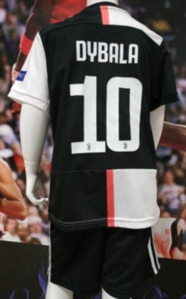 форма Juventus детская №10 Dybala  2019-2020  домашняя  Лига Чемпионов  полиэстер 100%