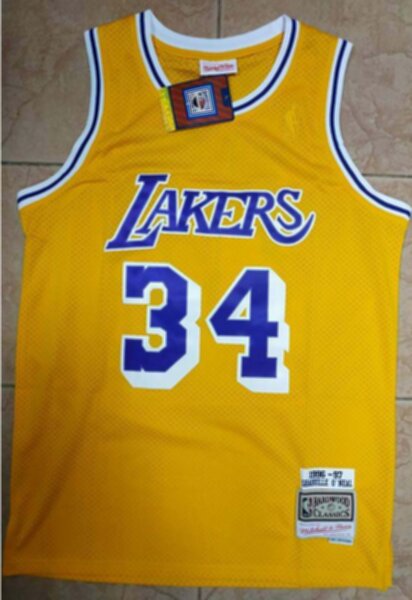 майка баскетбольная ретро Los Angeles Lakers №34 O NEAL  Mitchell & Ness