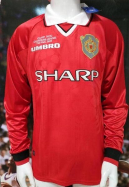 майка Manchester United 1999  ретро  длинный рукав   полиэстер 100%