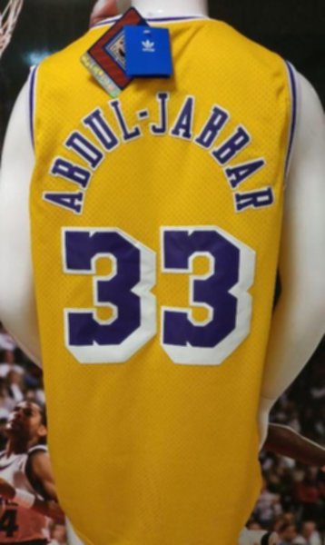 майка баскетбольная Los Angeles Lakers №33 ABDUL-JABBAR  adidas 