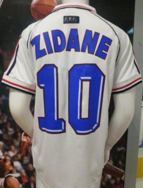 майка сборной Франции №10 Zidane 1998  ретро   полиэстер 100%