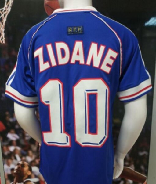 майка сборной Франции №10 Zidane 1998   ретро   полиэстер 100%