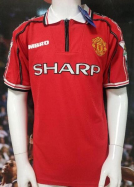 майка Manchester United №7 Beckham 1998   ретро  полиэстер 100%