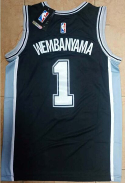майка баскетбольная San Antonio Spurs №1 Wembanyama Nike,полиэстер 100%
