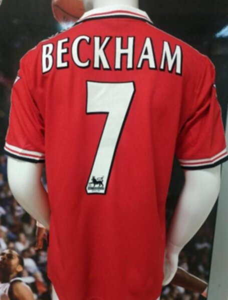 майка Manchester United №7 Beckham 1998   ретро  полиэстер 100%