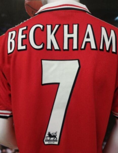 майка Manchester United №7 Beckham 1998   ретро  полиэстер 100%