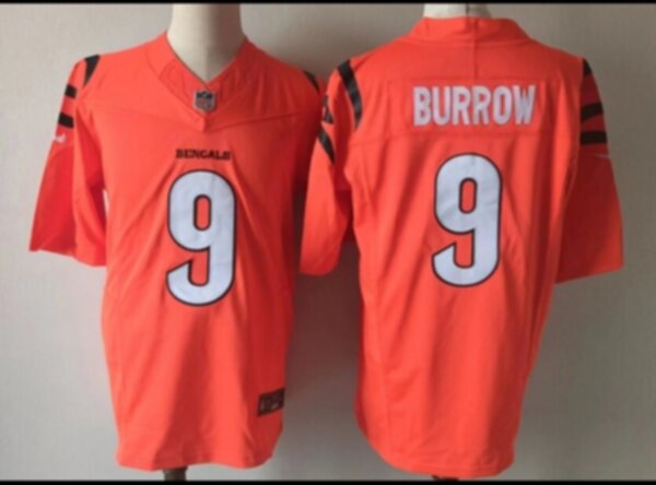 майка для американского футбола Cincinnati Bengals №9 BURROW
