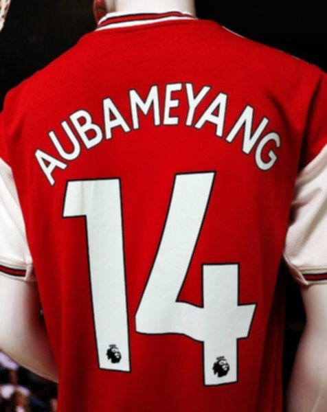 форма Arsenal №14 AUBAMEYANG  2019-2020  домашняя