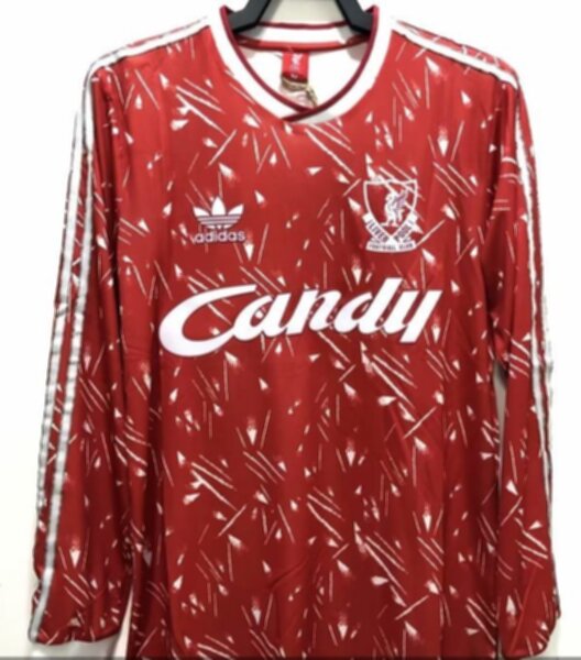  майка ретро  Liverpool длинный рукав  1989-1991,полиэстер 100%