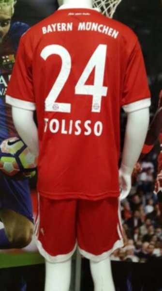 форма Bayern Munchen №24 TOLISSO  домашняя 2017-2018
