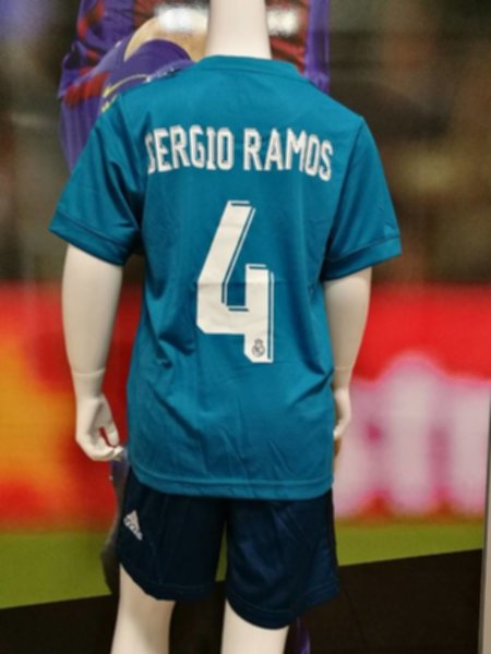 форма детская Real Madrid №4 SERGIO RAMOS  adidas  резервная  2017-2018