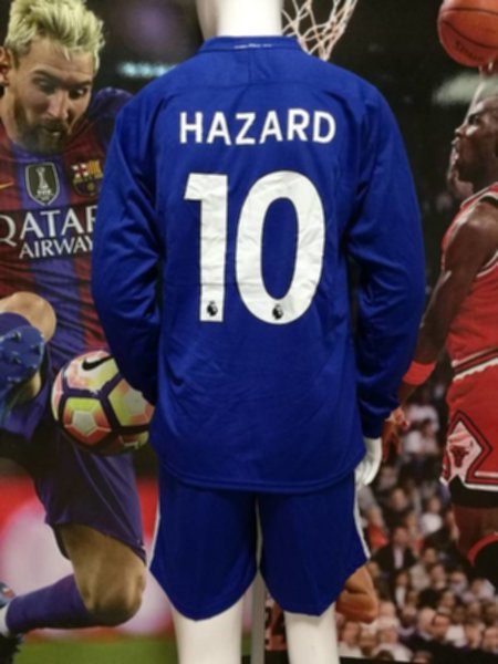 форма Chelsea  длинный рукав №10 HAZARD   домашняя  2017-2018