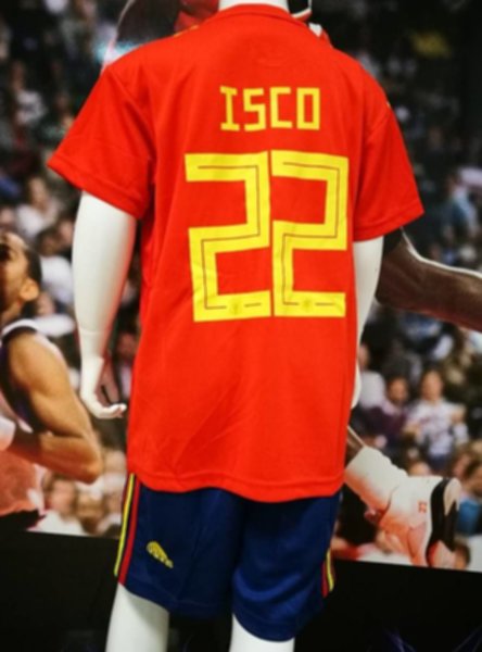форма сборной Испании (детская) №22 ISCO(World Cup 2018)