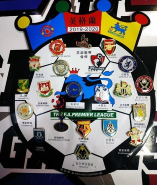 набор значков Premier League 2019-2020