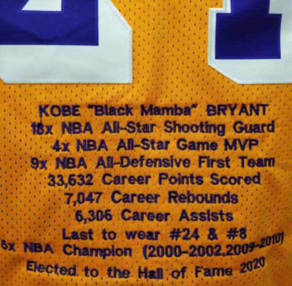 майка баскетбольная Los Angeles Lakers №24 BRYANT  Mitchell & Ness 