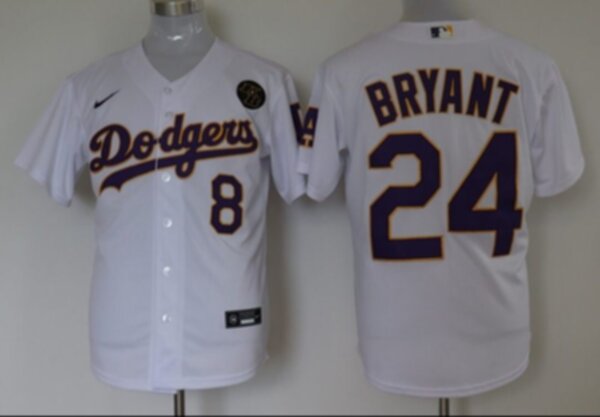 майка бейсбольная Los Angeles Dodgers №24 Bryant