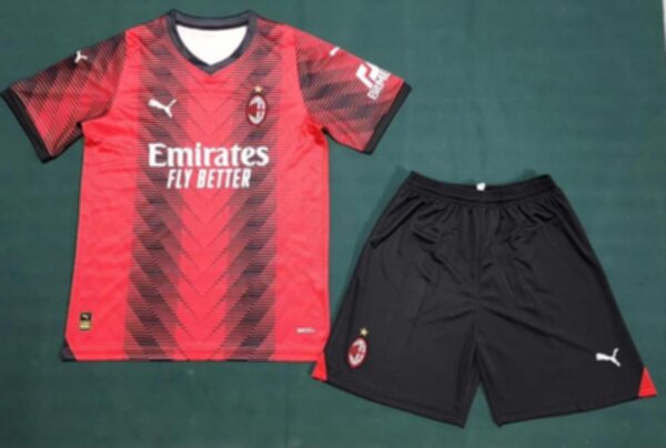 форма детская AC Milan  2023-2024  домашняя полиэстер 100%