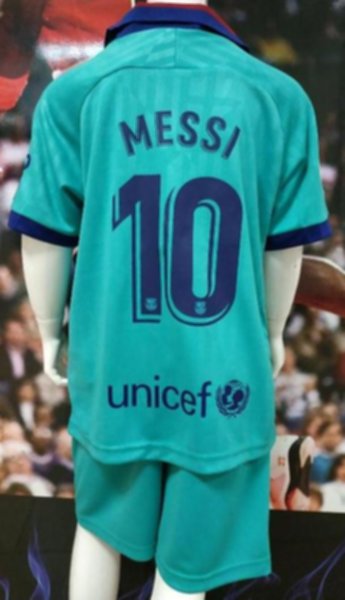 форма детская Barcelona №10 MESSI  2019-2020  резервная  Лига Чемпионов полиэстер 100%