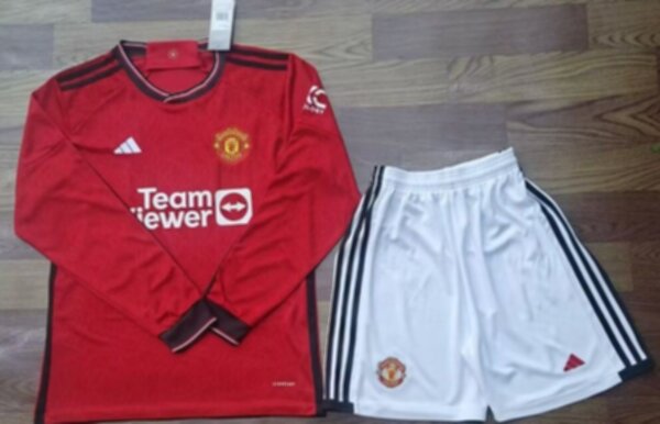 форма Manchester United  длинный рукав   2023-2024  домашняя полиэстер 100%