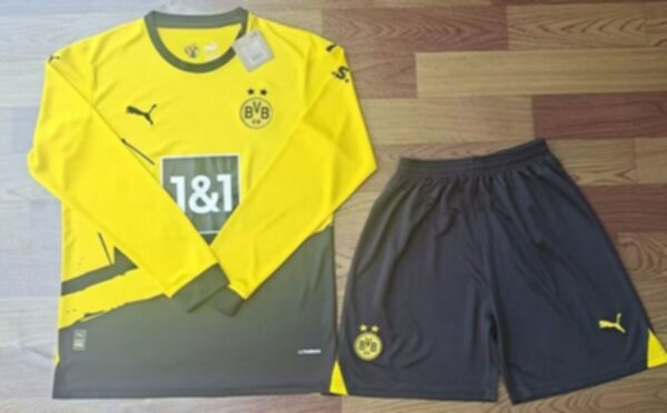 форма Borussia Dortmund длинный рукав 2023-2024  домашняя,полиэстер 100%