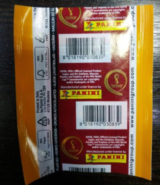 наклейки Panini  World Cup Qatar  2022  5 шт.