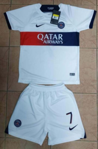 форма детская Paris SG №7  MBAPPE  2023-2024  Nike гостевая  полиэстер 100%