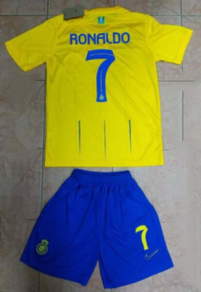 форма детская Al Nassr №7 C.RONALDO 2023-2024 домашняя полиэстер 100%