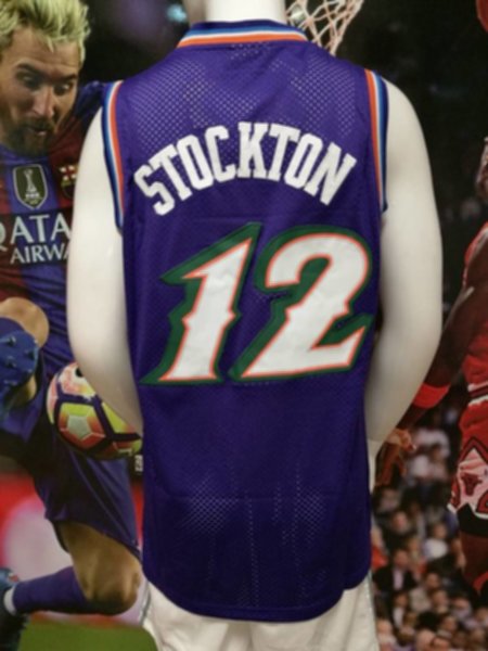 майка баскетбольная ретро  Utah Jazz №12 STOCKTON  adidas