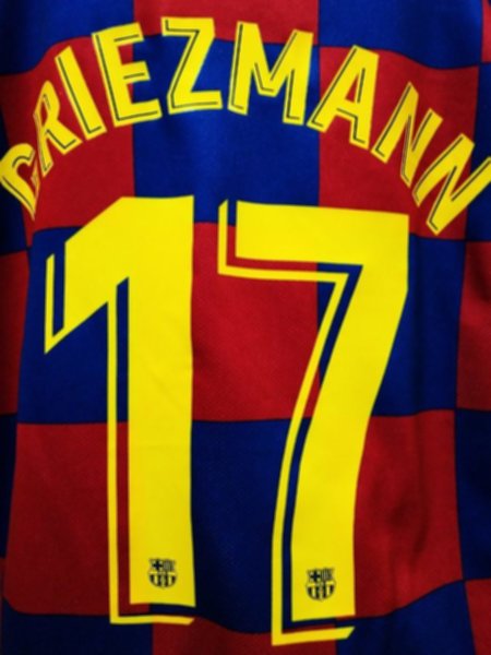 форма детская Barcelona №17 GRIEZMANN  домашняя  2019-2020  Лига Чемпионов