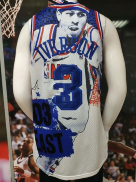 майка баскетбольная All stars game №3 IVERSON  2003 Mitchell and Ness 