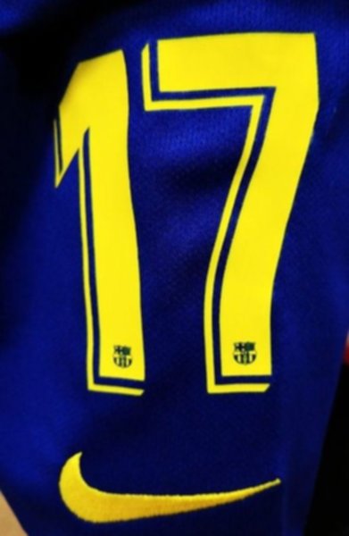 форма детская Barcelona №17 GRIEZMANN  домашняя  2019-2020  Лига Чемпионов