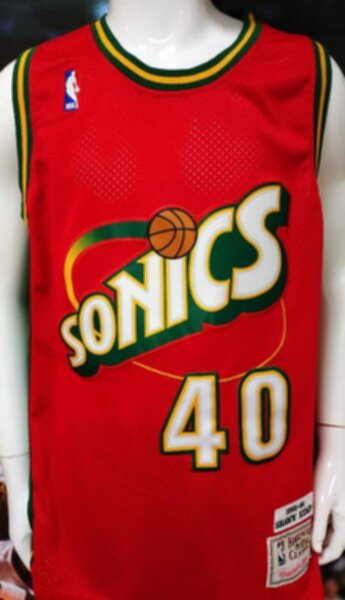майка баскетбольная  Seattle Supersonics №40  Kemp  Mitchell & Ness