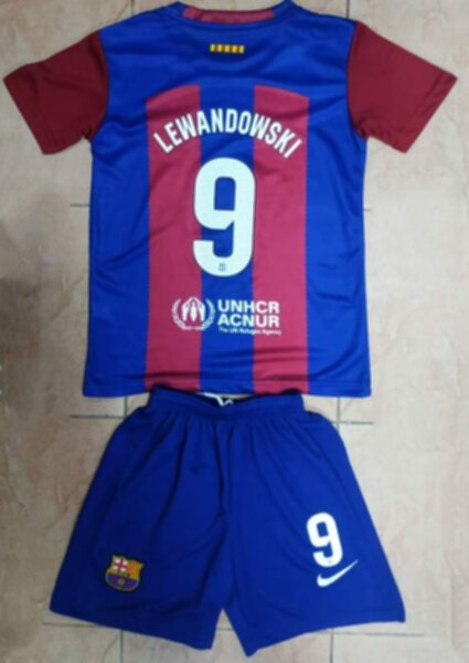 форма детская Barcelona №9 LEWANDOVSKI 2023-2024 Nike  домашняя