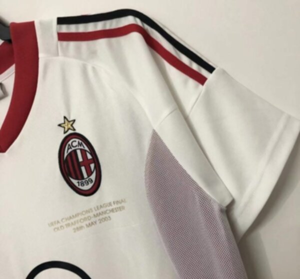майка ретро AC Milan 2002-2003,Лига Чемпионов,полиэстер 100%