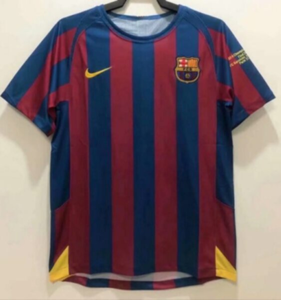 майка ретро Barcelona 2006 финал лиги чемпионов,полиэстер 100%